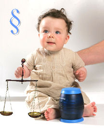 Rechtliche Hinweise (Justizia-Baby)